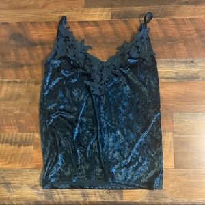 Green velour tank